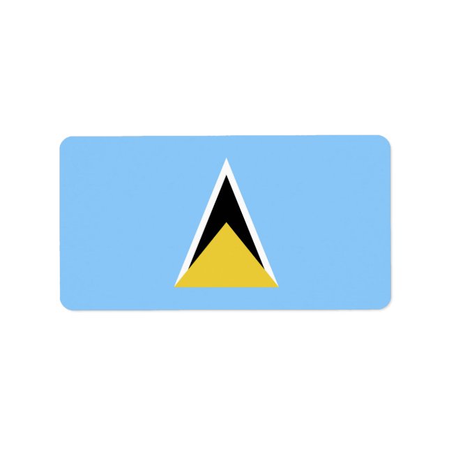 Saint Lucia flag Label (Front)