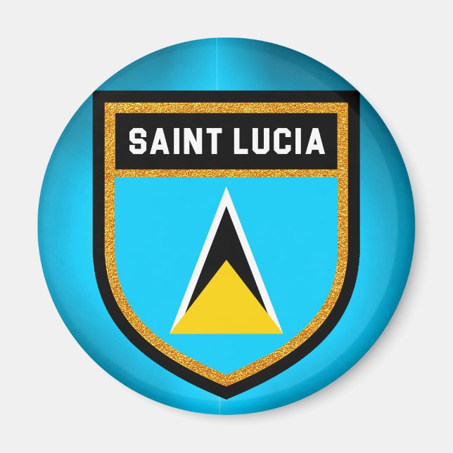 Saint Lucia Flag Magnet (Front)