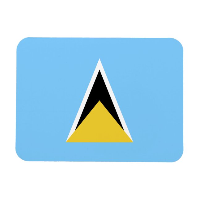 Saint Lucia Flag Magnet (Horizontal)