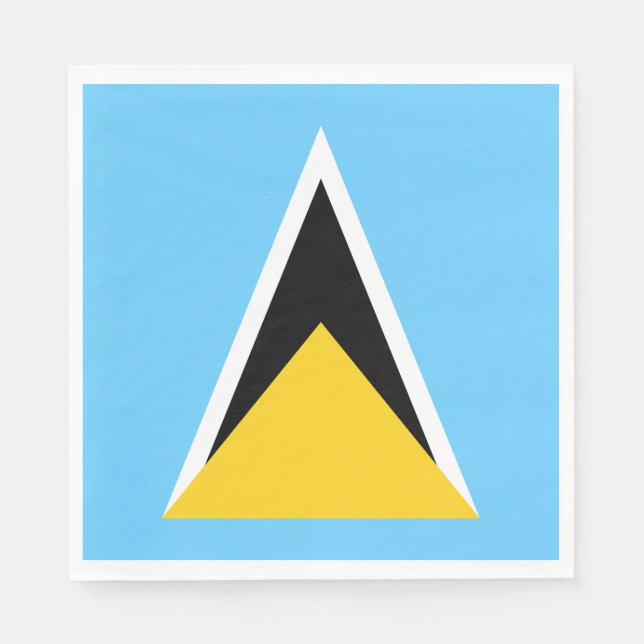 Saint Lucia Flag Napkin (Front)