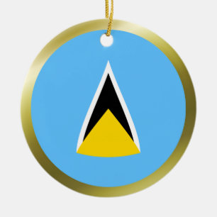Saint Lucia Flag Ornament
