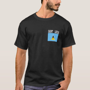 Saint Lucia Flag Patriotic National Roots Souvenir T-Shirt