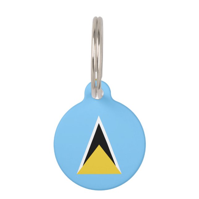 Saint Lucia Flag Pet Tag (Back)