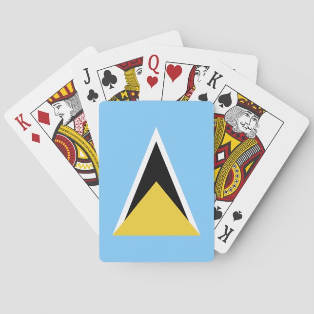 Saint Lucia Flag Playing Cards (Back)