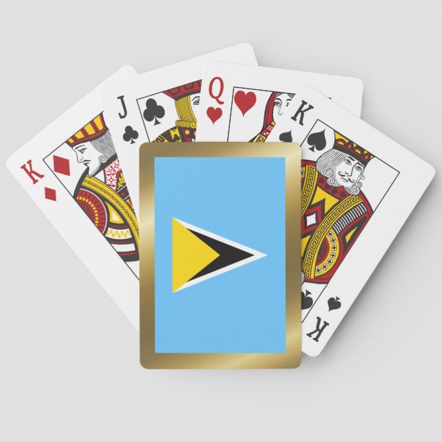 Saint Lucia Flag Playing Cards (Back)