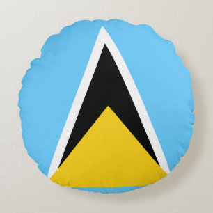 Saint  Lucia Flag Round Pillow