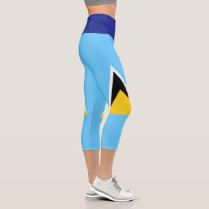 Saint Lucia Flag Saint Lucian Independence Capri Leggings