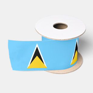 Saint Lucia Flag Satin Ribbon