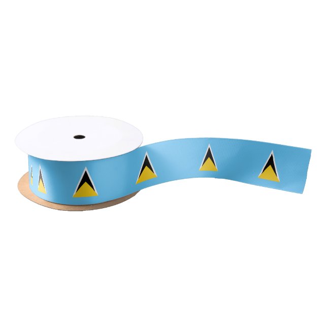 Saint Lucia Flag Satin Ribbon (Spool)