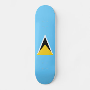 Saint Lucia Flag Skateboard