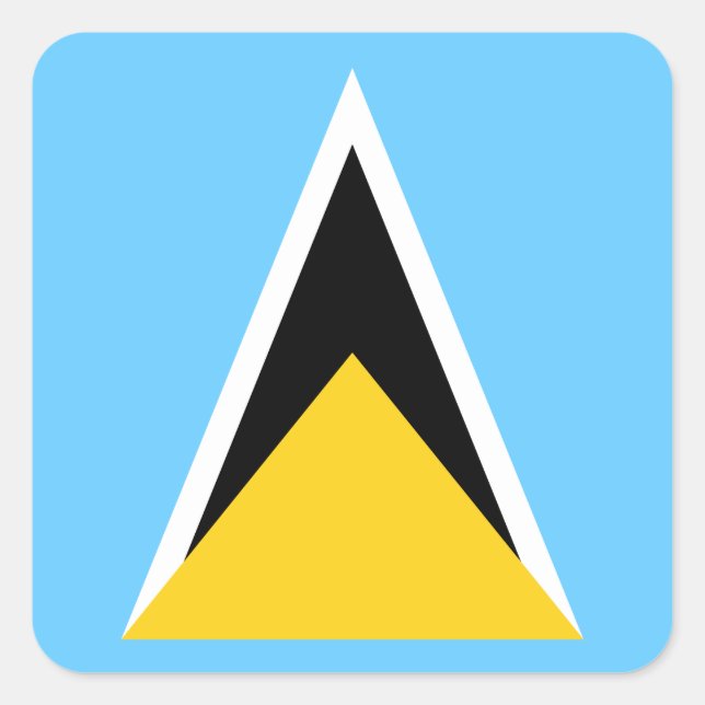 Saint  Lucia  Flag Square Sticker (Front)