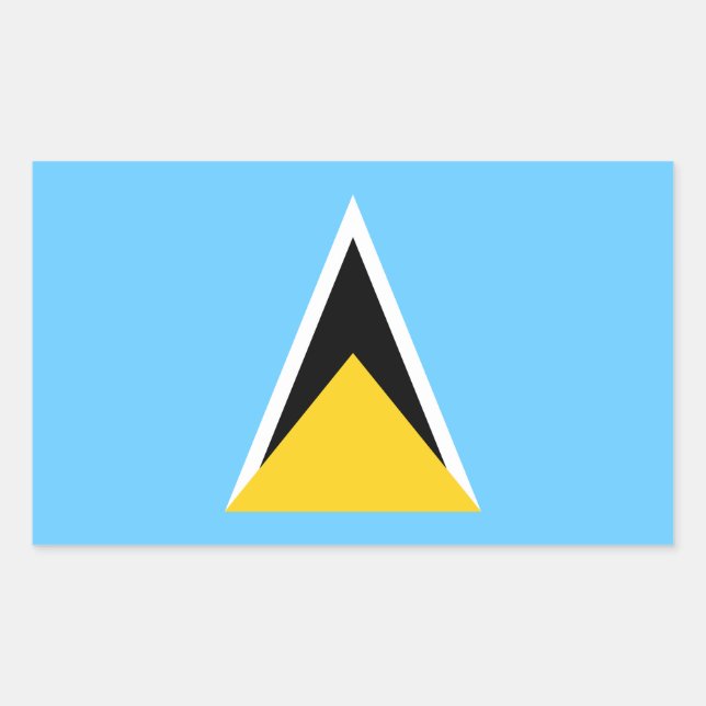 Saint Lucia Flag Sticker (Front)