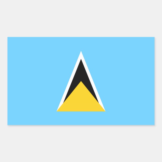 Saint Lucia Flag Sticker (Front)