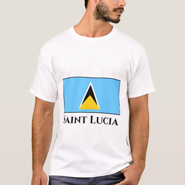 Saint Lucia Flag T-Shirt (Front)