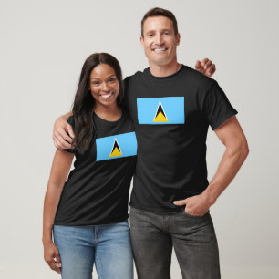 Saint Lucia Flag T-Shirt, Patriotic T-Shirt