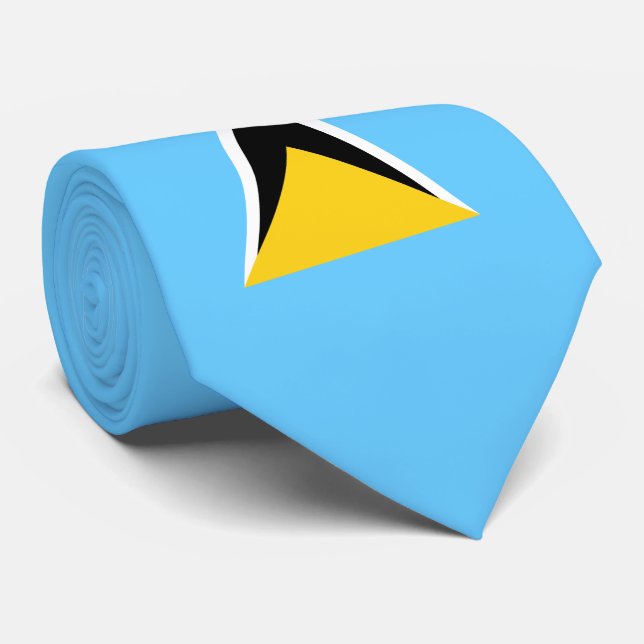 Saint Lucia Flag Tie (Rolled)