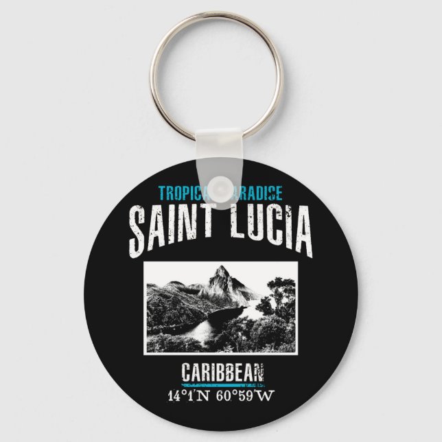 Saint Lucia Keychain (Front)