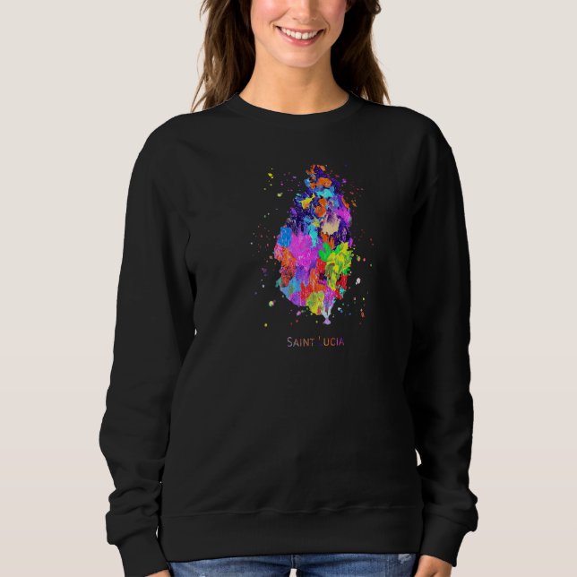 Saint Lucia Map Sweatshirt (Front)