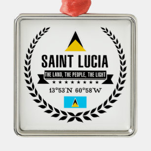 Saint Lucia Metal Ornament