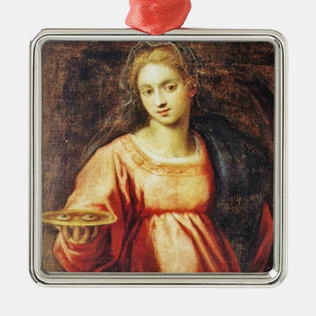 Saint Lucia of Sweden Metal Ornament (Front)