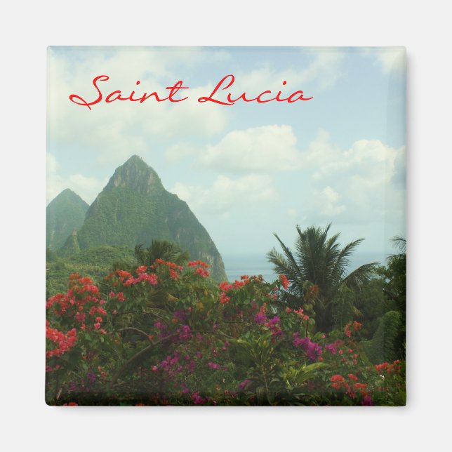 Saint Lucia Pitons Magnet (Devant)