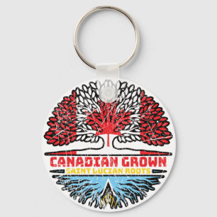 Saint Lucia Saint Lucian Canadian Canada Tree Keychain