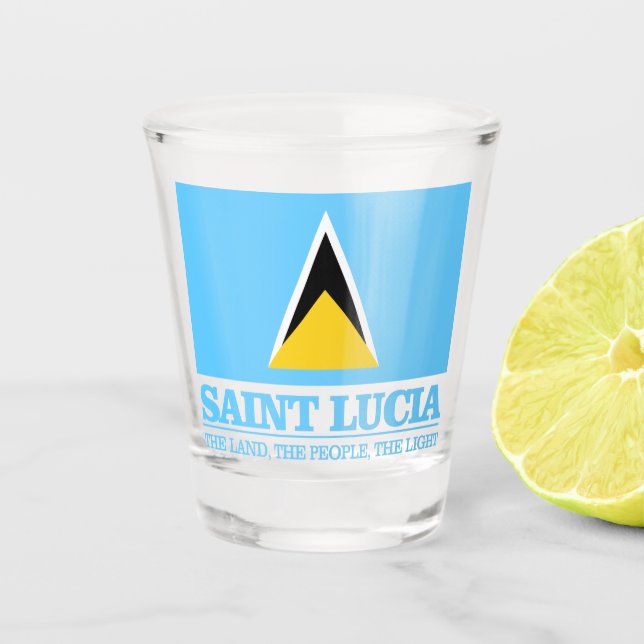 Saint Lucia Shot Glass (Front)