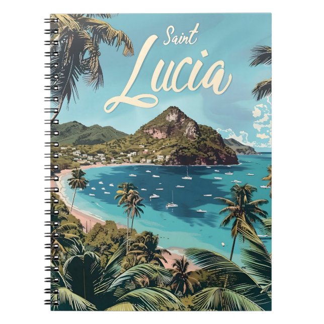Saint Lucia Tropical Beach Notebook (Front)