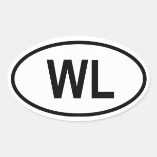 Saint Lucia "WL" Oval Sticker