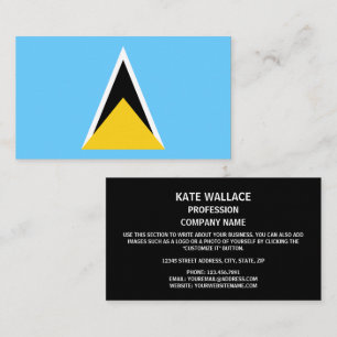 Saint Lucian Flag, Flag of Saint Lucia Business Card