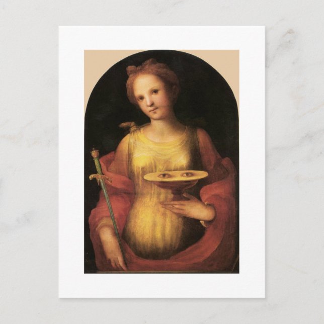 Saint Lucy by Domenico Beccafumi, 1521 Postcard (Front)