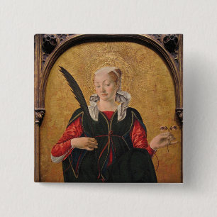 Saint Lucy by Francesco del Cossa 2 Inch Square Button