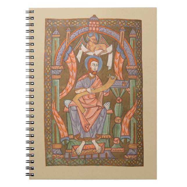 Saint Luke the Evangelist Medieval Christian Bible Notebook (Front)