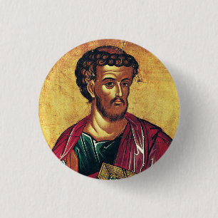 Saint Luke the Evangelist Orthodox icon 1 Inch Round Button
