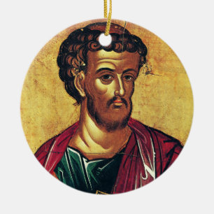 Saint Luke the Evangelist Orthodox icon Ceramic Ornament