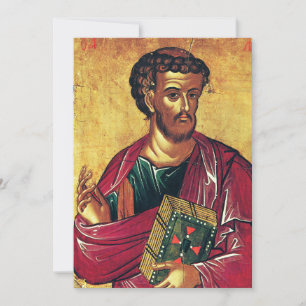 Saint Luke the Evangelist Orthodox icon Thank You Card