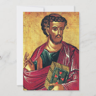 Saint Luke the Evangelist Orthodox icon Thank You Card