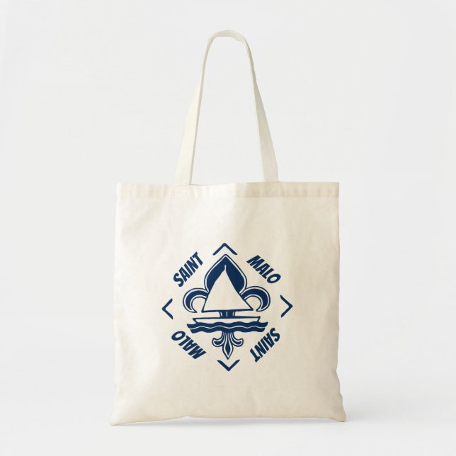 Saint Malo Britanny France Sea Sailor Logo Tote Bag (Front)