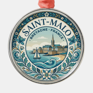 Saint-Malo France Metal Ornament