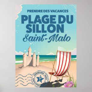 Saint-Malo, France travel poster
