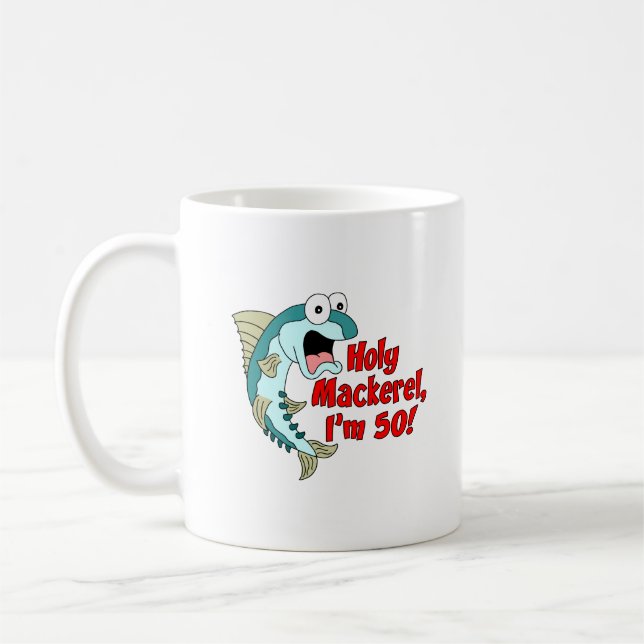 Saint Maquereau Je suis 50 Mug de pêche amusant (Gauche)