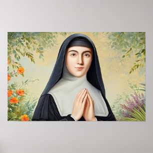 Saint Margaret Mary in Prayer Poster