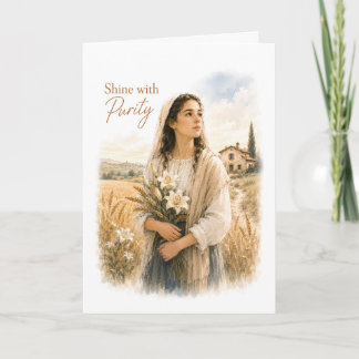 Saint Maria Goretti Catholic Birthday Card