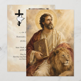 Saint Mark Funeral Prayer 5x7 inch Card