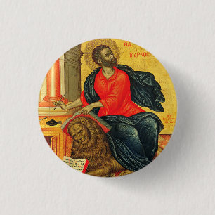 Saint Mark the Evangelist orthodox icon 1 Inch Round Button