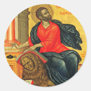 Saint Mark the Evangelist orthodox icon Classic Round Sticker