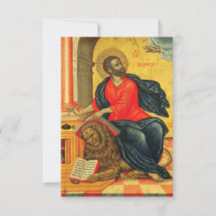 Saint Mark the Evangelist orthodox icon Thank You Card