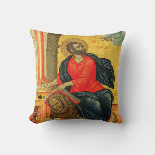 Saint Mark the Evangelist orthodox icon Throw Pillow