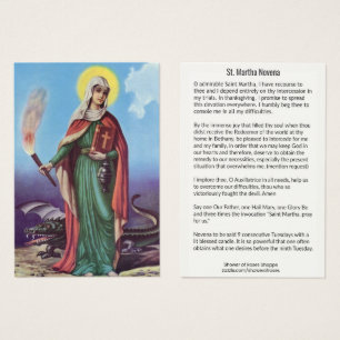 Saint Martha NINE WEEK HOLY CARD