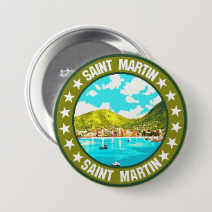 Saint Martin 3 Inch Round Button